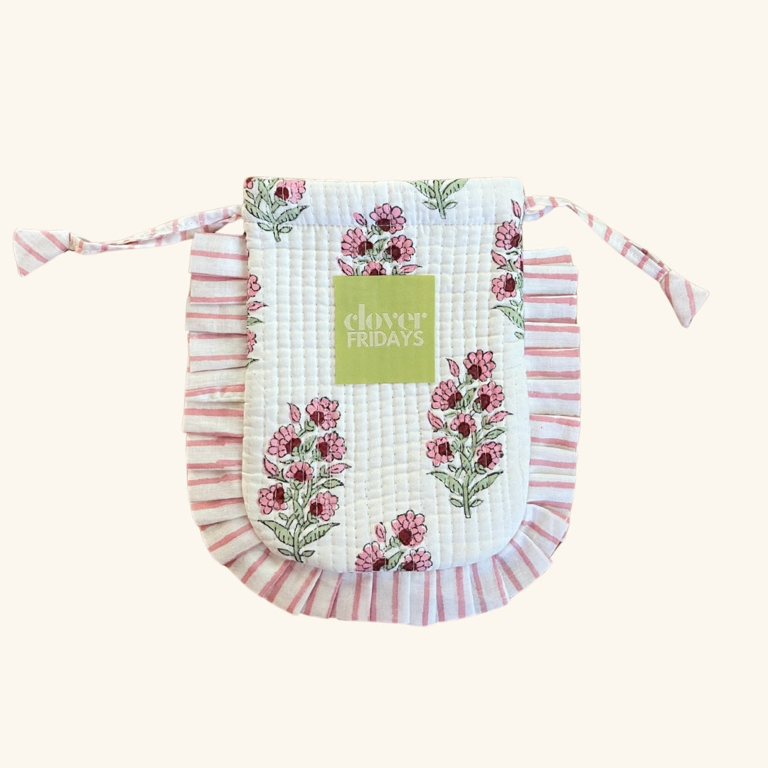 Clover Ruffle Pouch