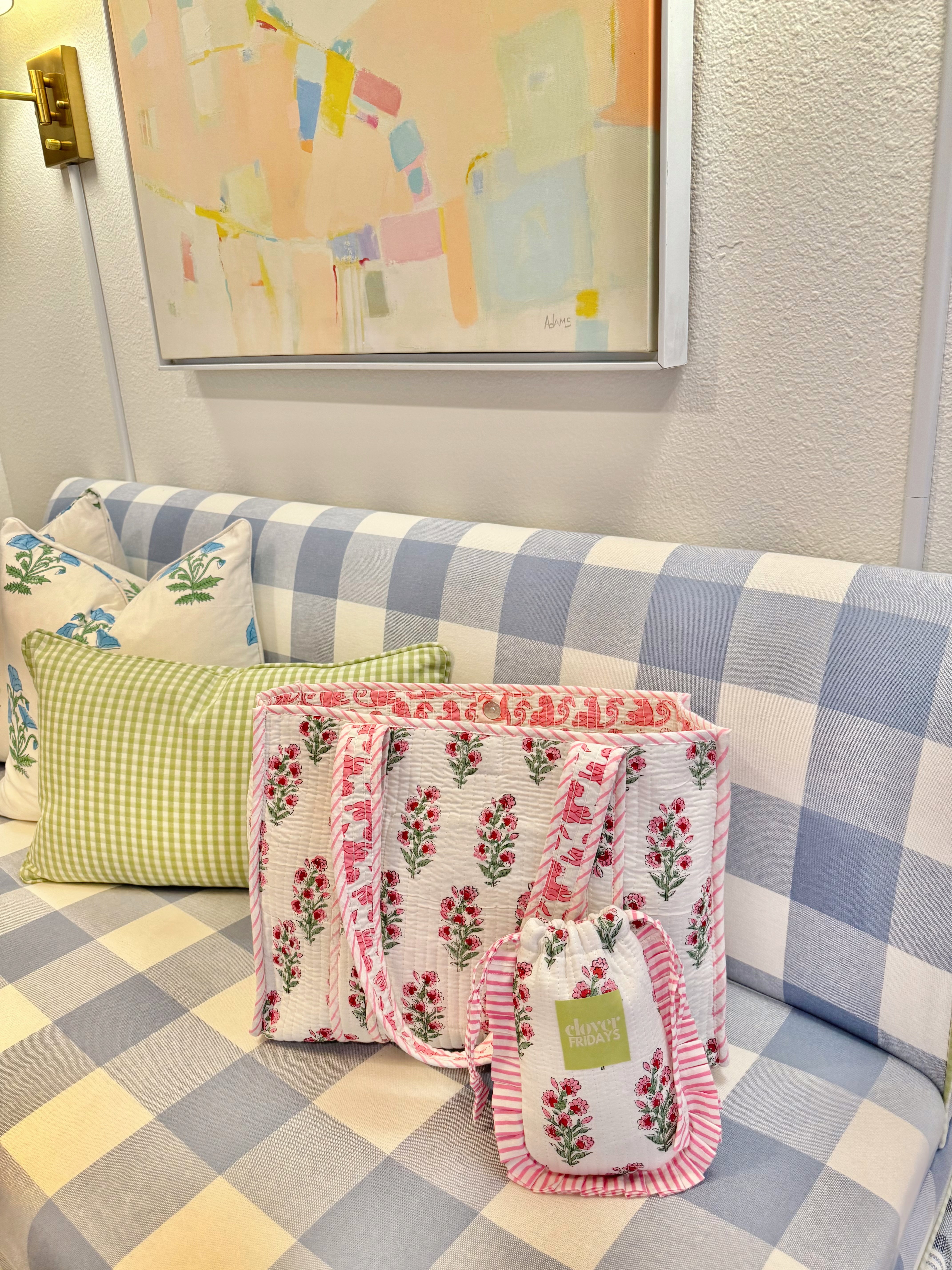 ★TOUT Y EST★ Clover Heart Quilted Small Tote Bag Ivory CO2 Clare V. Summer Simple Tote – ascot + hart