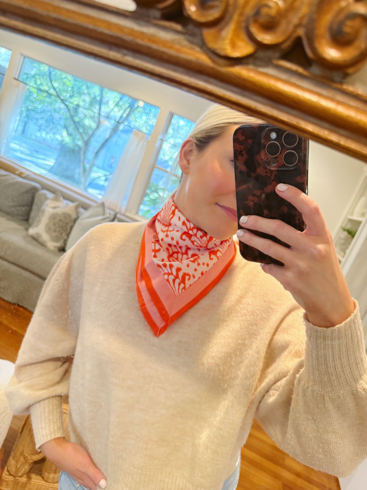 Orange + Pink Scarf