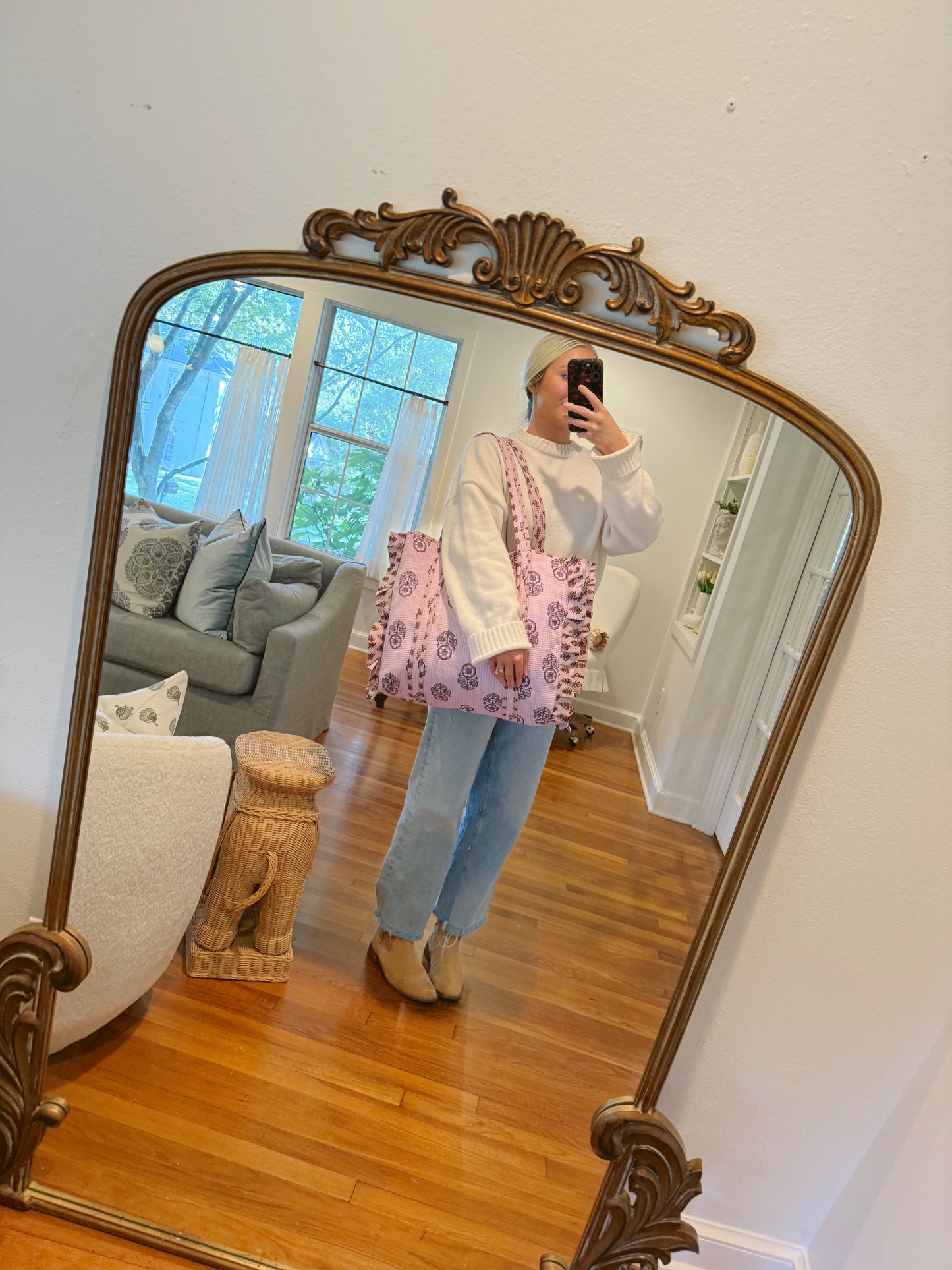 Genevieve Ruffle Tote